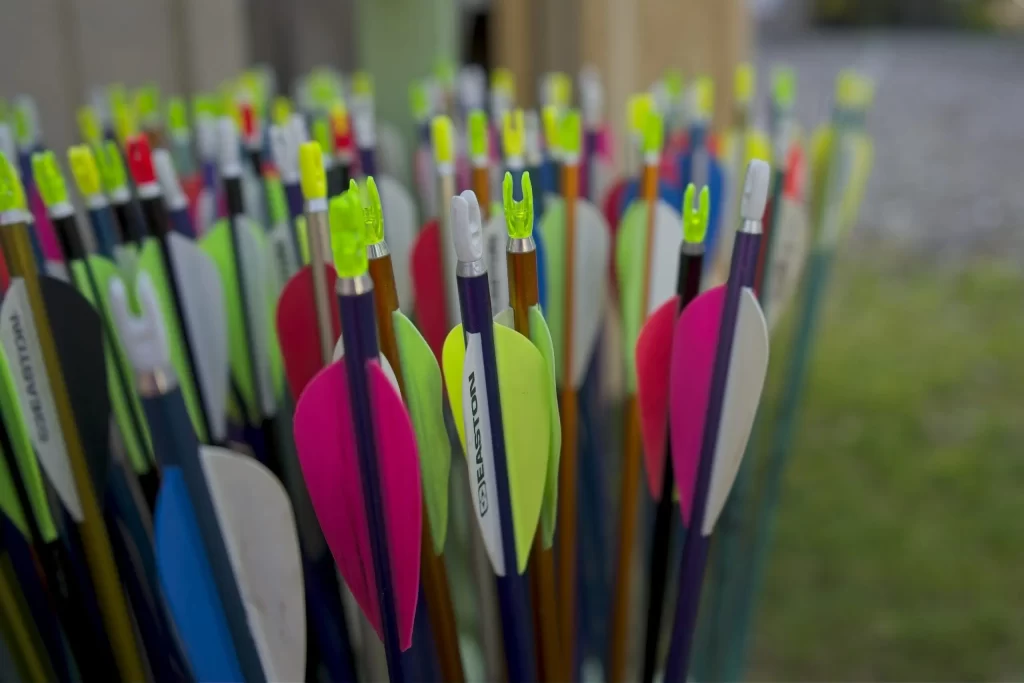 The archery station at my first event photography job.